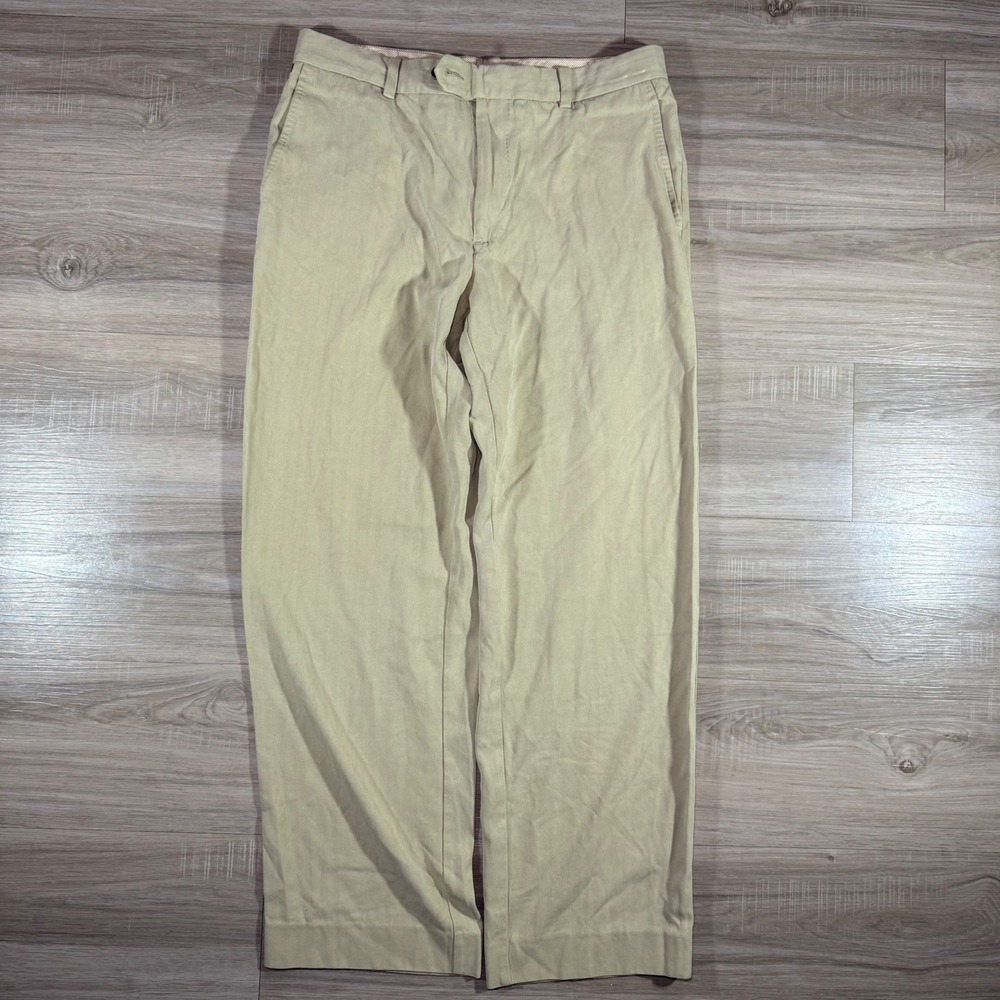 Tommy Bahama Mens Khaki Beige Casual Dress‎ Pants Size 36x32 Silk